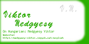 viktor medgyesy business card